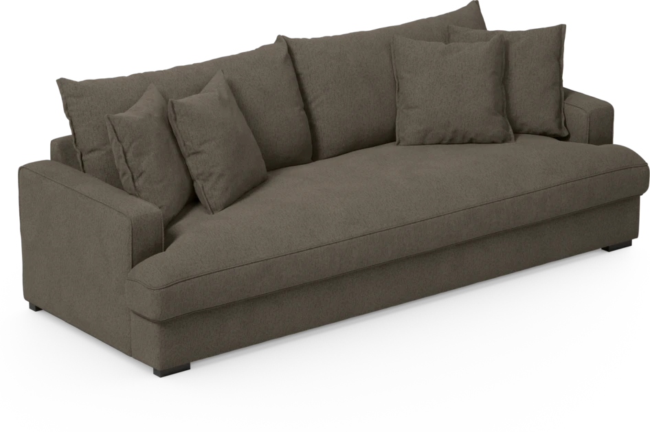 Mila - 4-sits soffa, hel dyna - Brun
