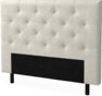 Delux Pikerad Låg - Sänggavel, 90-210 cm - Beige