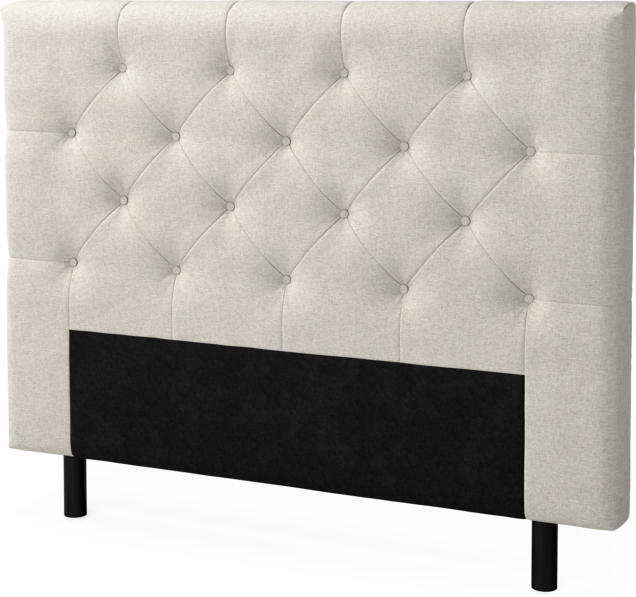 Delux Pikerad Låg - Sänggavel, 90-210 cm - Beige