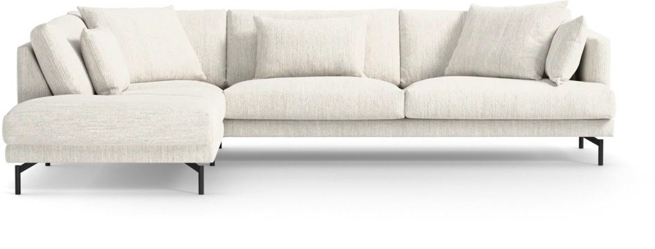 Harper - 3-sits soffa med divan vänster - Vit