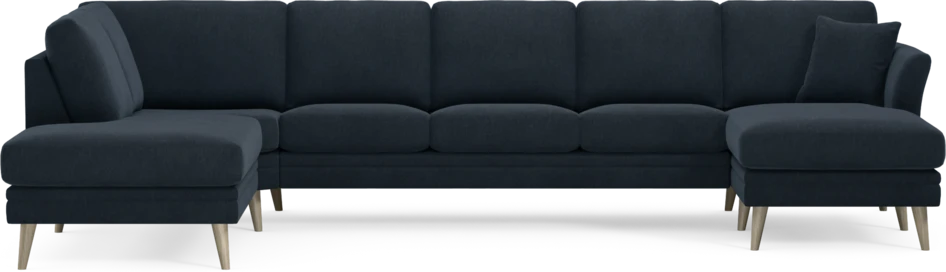 Eden - 3-sits soffa med divan vänster och schäslong höger - Blå