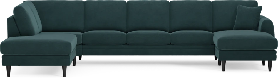 Eden - 3-sits soffa med divan vänster och schäslong höger - Blå