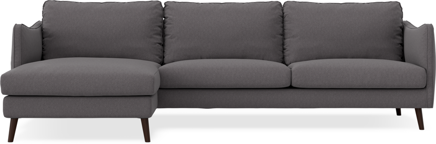 Madison - 3-sits soffa med schäslong vänster - Grå