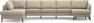 County - 4-sits soffa med divan vänster och schäslong höger - Beige