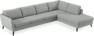 County - 3-sits soffa med divan höger - Grå