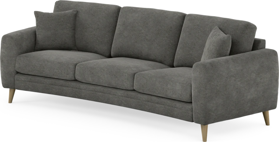Eden - 3-sits soffa svängd - Grå