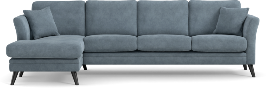 Eden - 3-sits soffa med schäslong - Blå