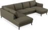 Madison Lux - 2-sits soffa med divan vänster och schäslong höger - Brun