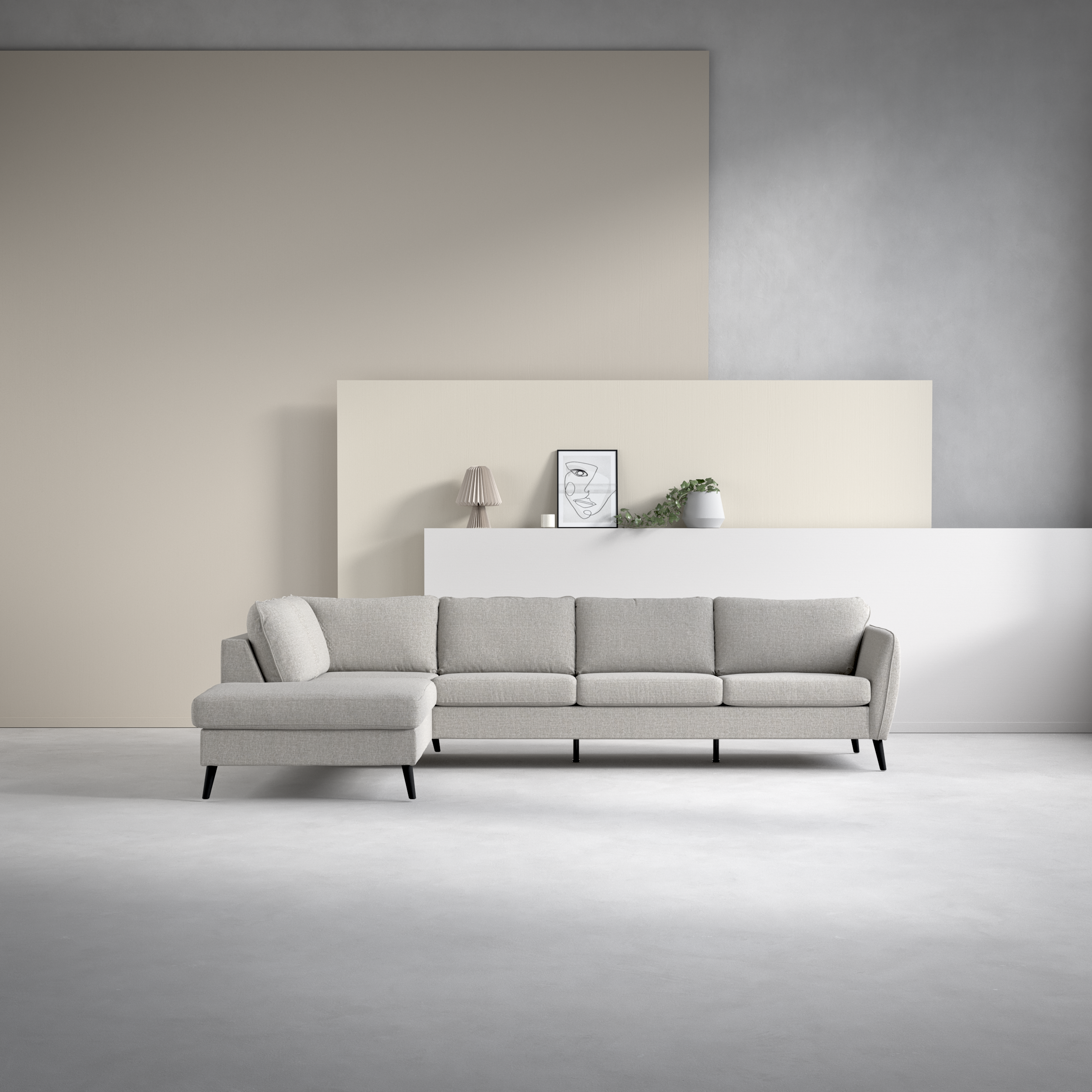 County - 3-sits soffa med divan vänster - inspiration