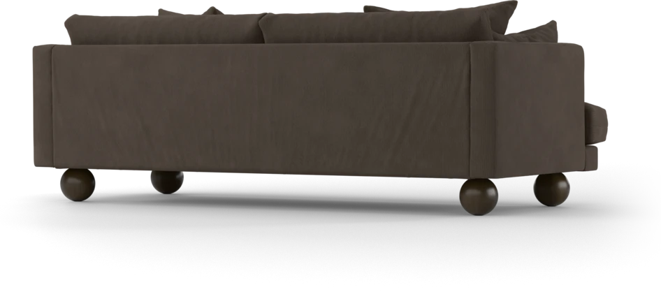 Harper - 3-sits soffa, hel dyna - Brun