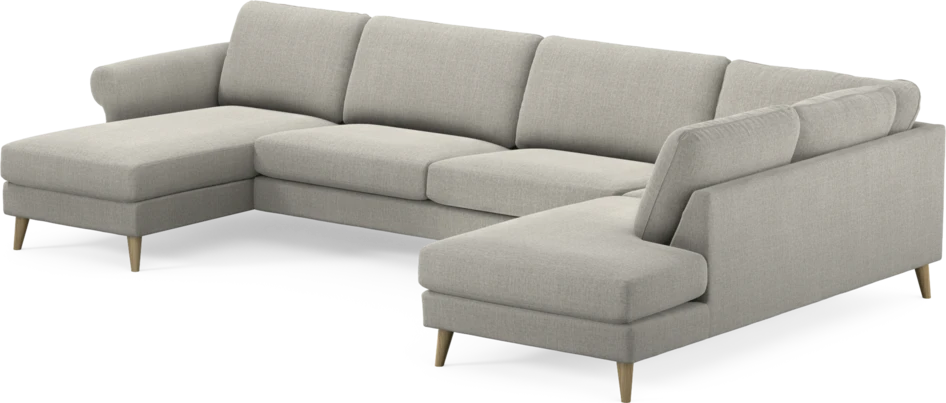 Bridge - 3-sits soffa med schäslong vänster och divan höger - Grå