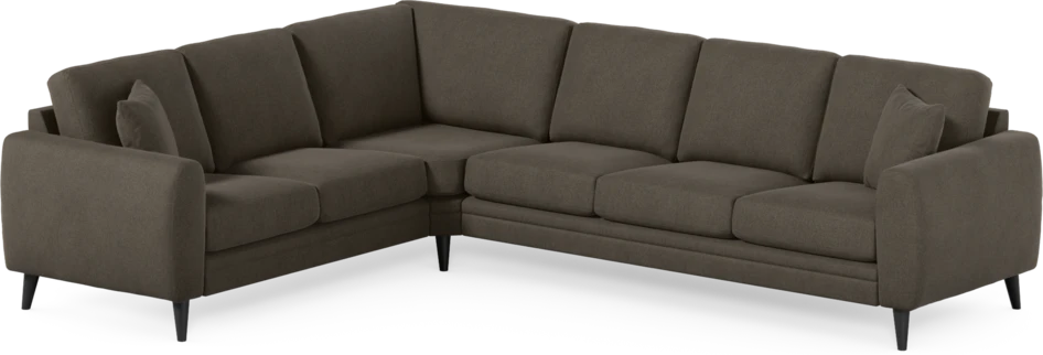 Eden - Hörnsoffa, 2+3-sits - Brun