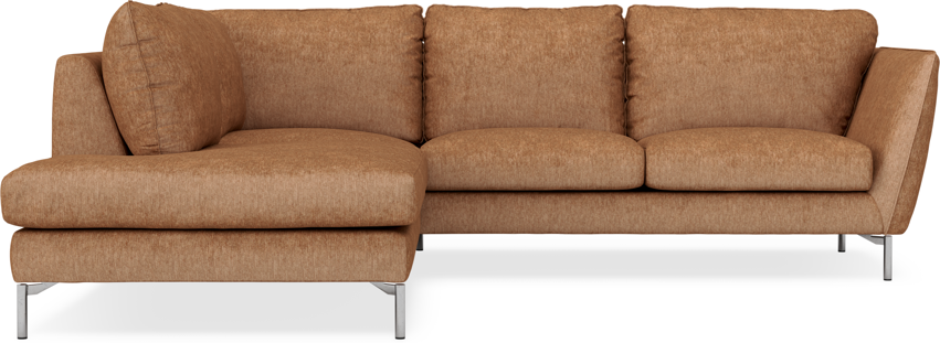 Madison - 2-sits soffa med divan vänster - Orange