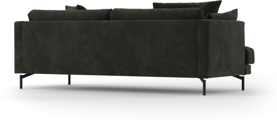Harper - 3-sits soffa, hel dyna - Svart