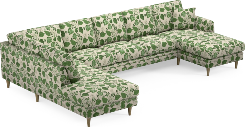 Eden - 3-sits soffa med divan vänster och schäslong höger - Flerfärgad