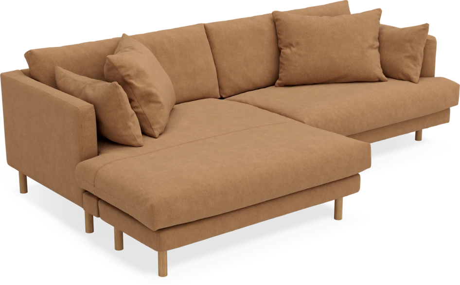Harper - 4-sits med schäslong XL vänster - Gul