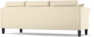 Eden - 3-sits svängd - Beige