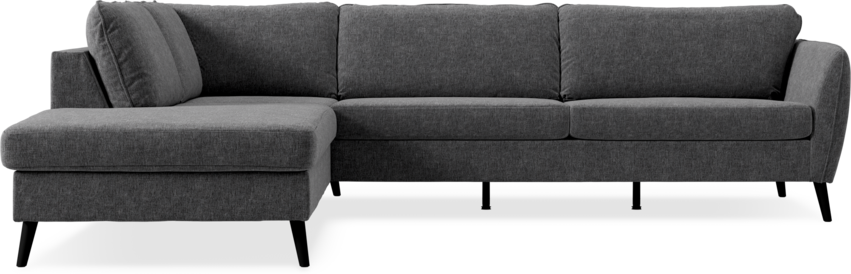 County - 2,5-sits soffa med divan vänster - Grå