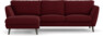 Madison Lux - 2-sits soffa med schäslong vänster - Röd