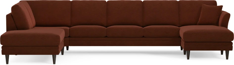 Eden - 3-sits soffa med divan vänster och schäslong höger - Orange