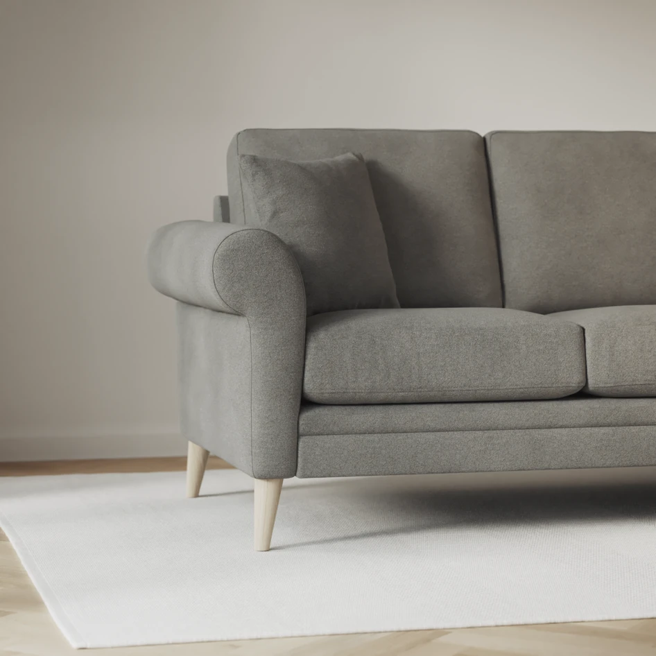 Eden - 3-sits soffa med divan - Grå