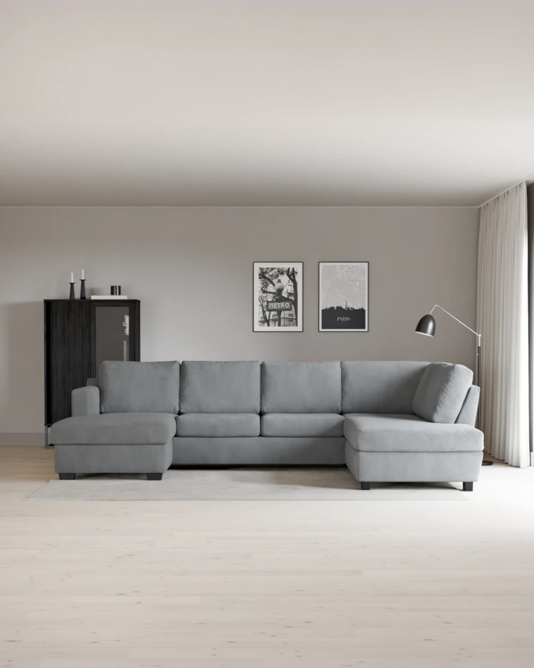 Friday - 3-sits soffa med schäslong vänster och divan höger - inspiration