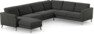 Bridge - Hörnsoffa, 3+2-sits med schäslong vänster - Grå