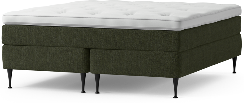 Delux Sense - Kontinentalsäng, dubbelsäng med bäddmadrass och sängben