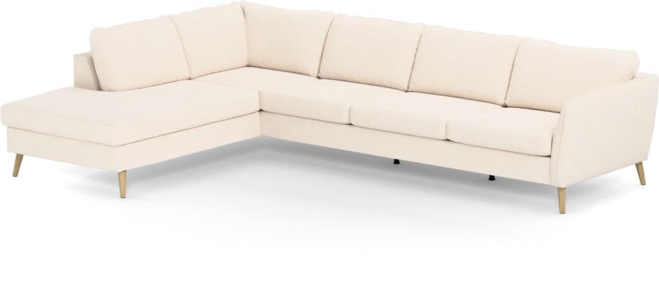 County - 3-sits soffa med divan vänster - Vit