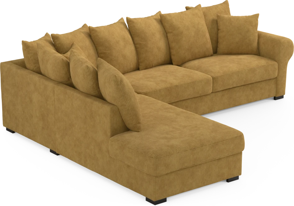 Town - 3-sits soffa med divan vänster - Gul