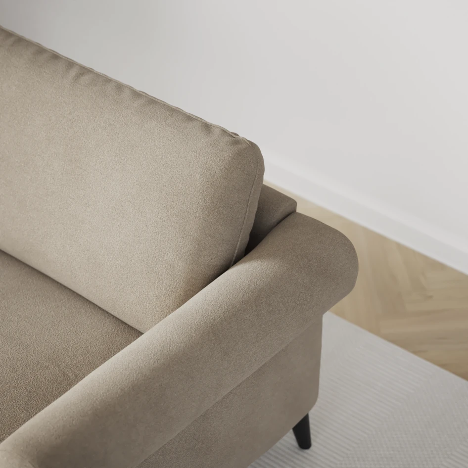 Bridge - 3-sits soffa svängd - Beige