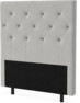 New York pikerad - Sänggavel, 90-210 cm - Grå