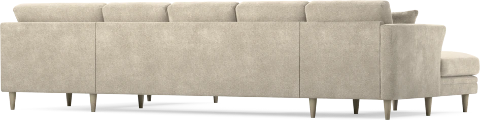 Eden - 3-sits soffa med schäslong vänster och divan höger - Beige