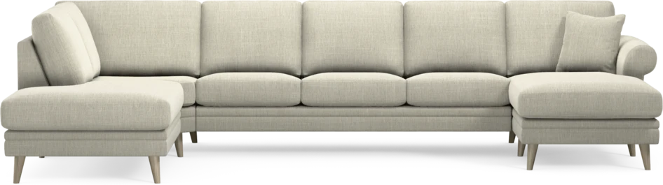 Eden - 3-sits soffa med divan vänster och schäslong höger - Beige