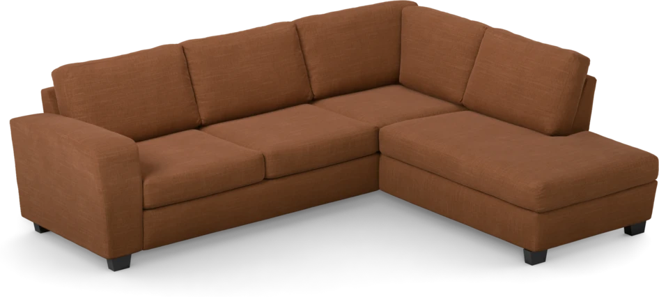 Friday - 2,5-sits soffa med divan höger - Orange