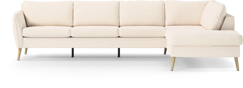County - 3-sits soffa med divan höger - Vit