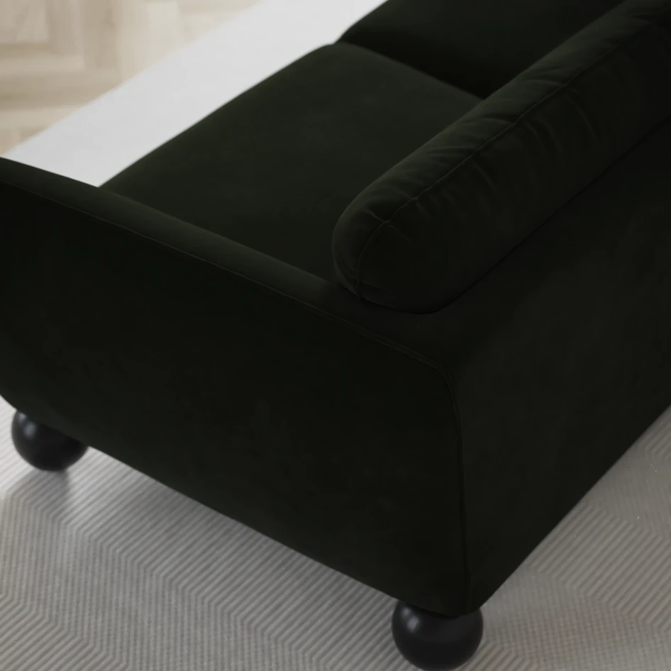Madison Lux - 2-sits soffa med divan vänster och schäslong höger - Grön