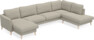 Bridge - 3-sits soffa med schäslong vänster och divan höger - Brun