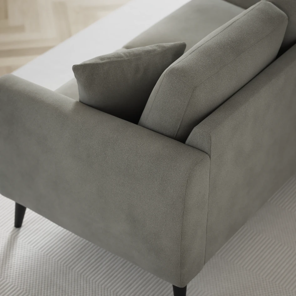 Eden - 3-sits soffa med divan vänster och schäslong höger - Grå