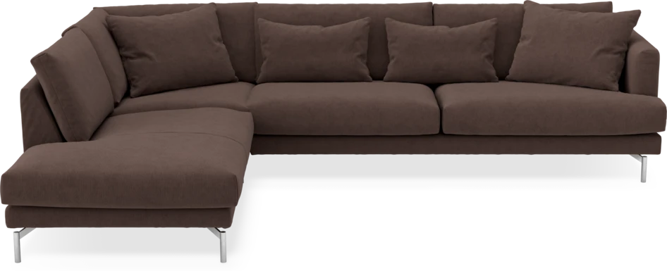 Harper - 3-sits soffa med divan vänster - Brun