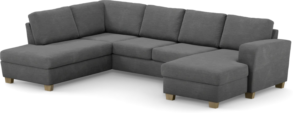 Friday - 3-sits soffa med divan vänster och schäslong höger - Grå