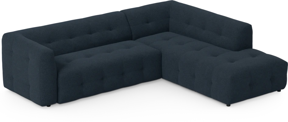 Bella - 3-sits soffa med divan höger - Blå