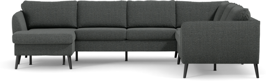 County - Hörnsoffa, 3+2-sits med schäslong vänster - Grå