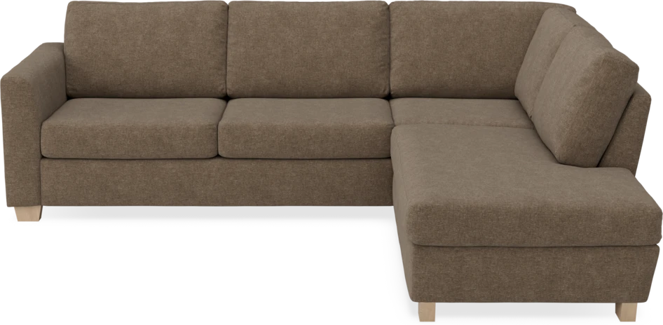 Friday - 2,5-sits soffa med divan höger - Brun