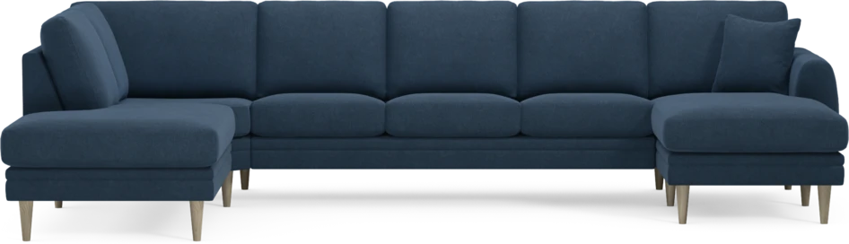 Eden - 3-sits soffa med divan vänster och schäslong höger - Blå