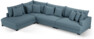Rossi - 4-sits soffa med divan vänster - Blå
