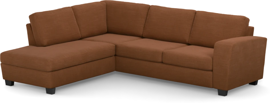 Friday - 2,5-sits soffa med divan vänster - Orange