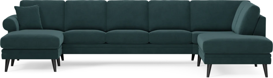 Eden - 3-sits soffa med schäslong vänster och divan höger - Blå