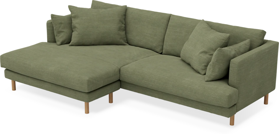 Harper - 4-sits med schäslong XL vänster - Grön
