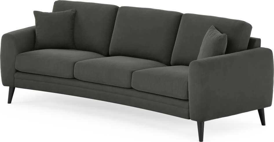 Eden - 3-sits soffa svängd - Grå